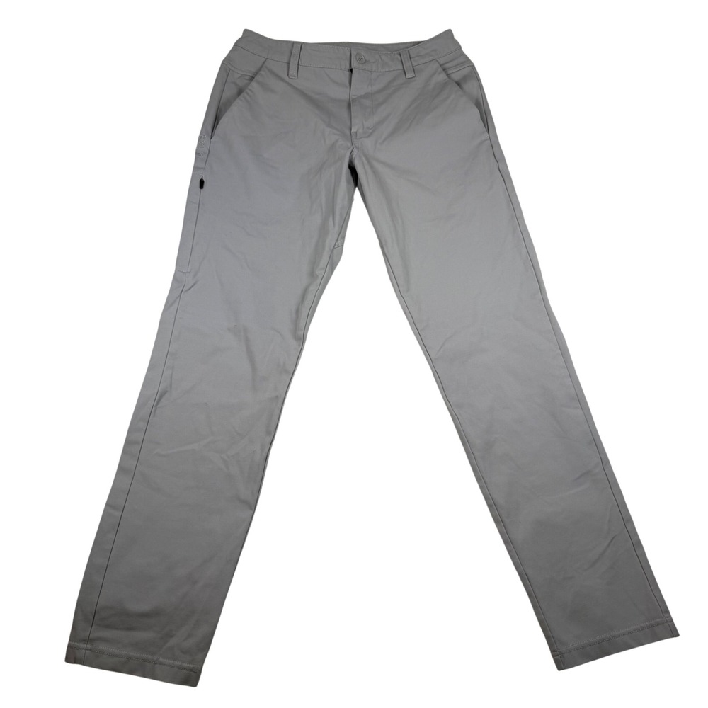 BYLT Premium Basics Everyday Pant Mens 32 Grey Slim Straight Tech Stretch Chino